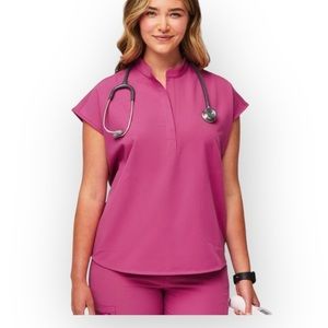 Figs ✽ 2PC Basic Scrubs Set ✽ Electric Orchid ✽ Rafaela Top M Livingston Pants L